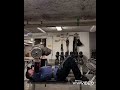 280 lbs 2x64kgs dumbbell press 10 reps 5 sets with legs up