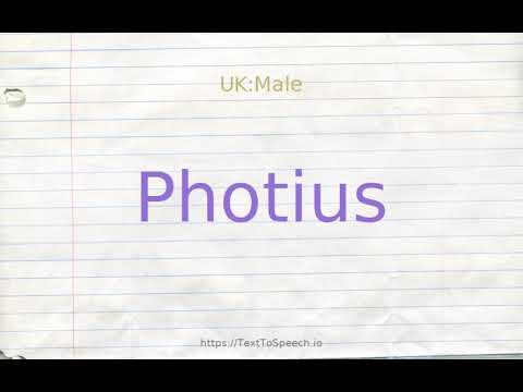 How to pronounce photius