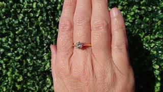 A solitaire diamond ring