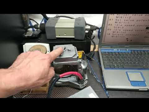 Mercedes S420 repaired throttle body and replacement Egas module bench test
