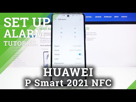 How to Set Up Alarm Clock in Huawei P Smart 2021 NFC?