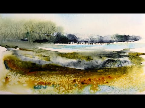 Atmospheric Semi Abstract Landscape Watercolour Tutorial