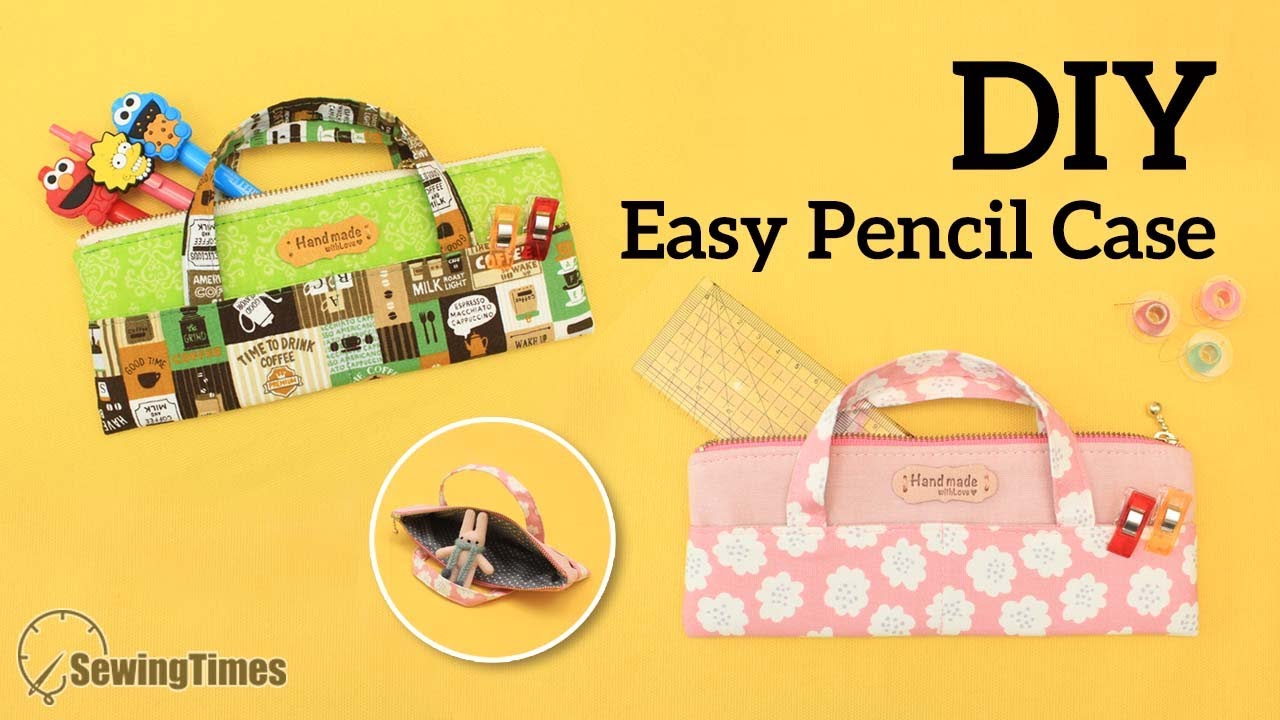 DIY Easy Pencil Case | Zipper Pouch with Handles Sewing Tutorial