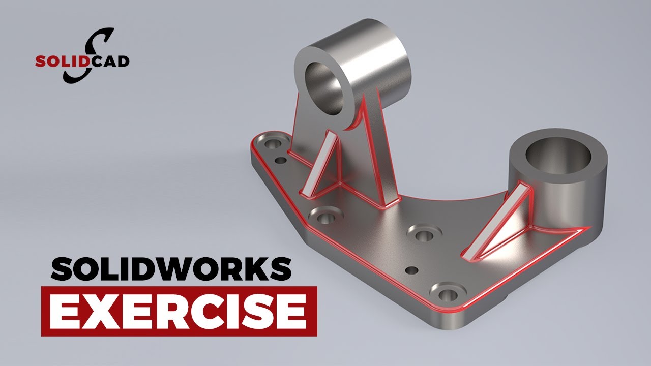 SolidWorks Exercise 22 (Complex Geometry) | SolidWorks Tutorial | SolidCad
