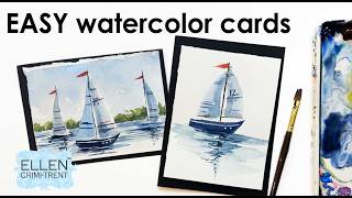 EASY watercolor cards in under 10 minutes!