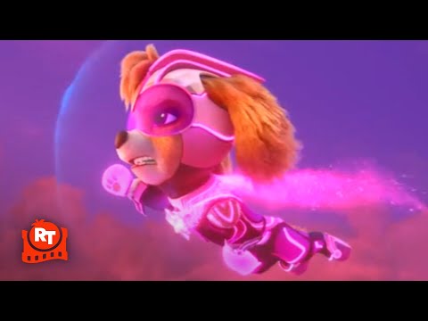 PAW Patrol: The Mighty Movie (2023) - Skye vs. The Giant Meteor Scene | Movieclips