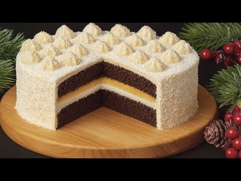 Festive chocolate cake in 15 minutes for Christmas!