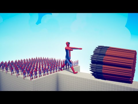 100x SPIDER MAN + GIANT vs EVERY GOD - TABS | Totally Accurate Battle Simulator 2022