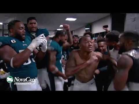 Devonta Smith dancing after win | Dog Mentality Vibes | 2021 Philadelphia Eagles Celebration