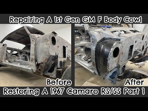 Fixing A Rusty 1967-1969 Camaro/Firebird Cowl Box. Bringing A Black 67 RS/SS Camaro Back To Life.