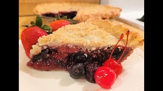 Cherry Berry Pie with Frozen Berries 🍒🍓🍇🥧👨‍🍳