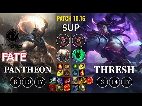 IG Fate Pantheon vs Thresh Sup - KR Patch 10.16