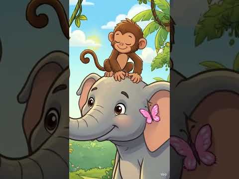 Monkey Baby and Elephant Best Friends |#cartoonstory#monkeycartoon#elephantcartoon#friendshipstory
