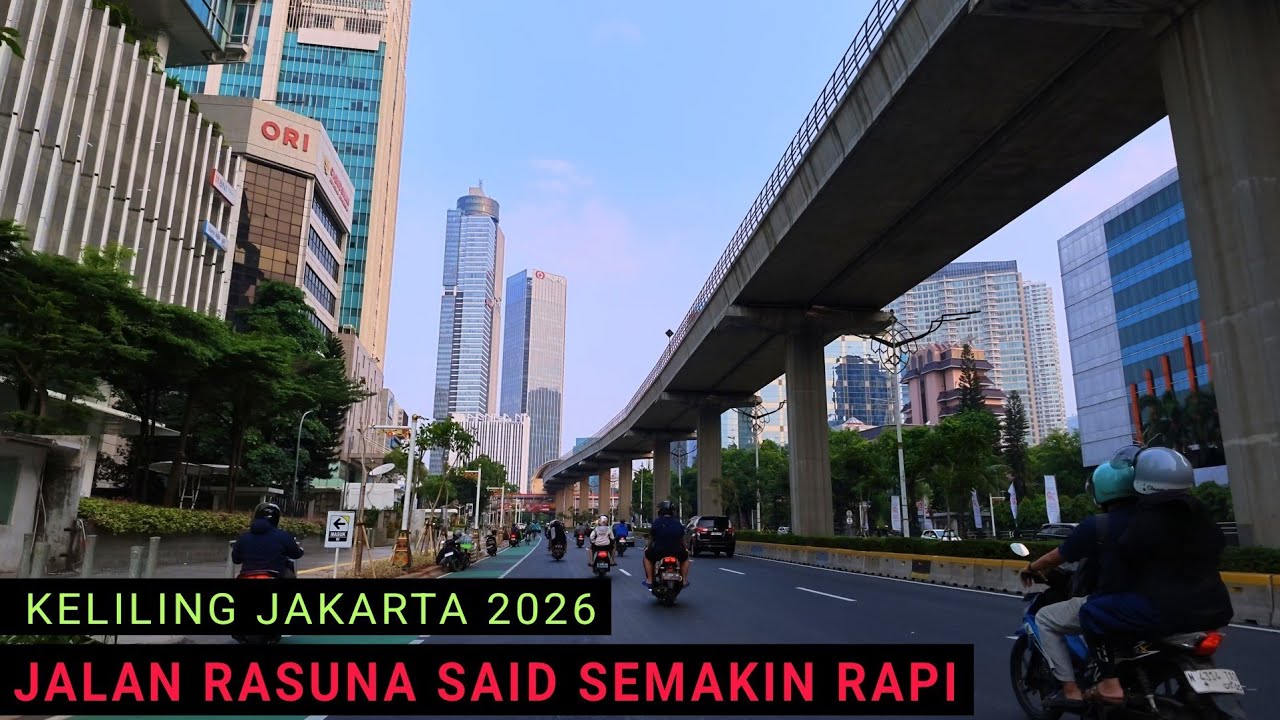 Jalan Rasuna Said Jakarta Semakin Rapi Tanpa Tiang Monorel Terbengkalai