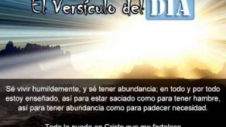 Miniatura del video: El versiculo del dia .com - Filipenses 4 v12-13