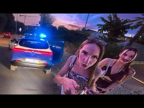 We flee from the police