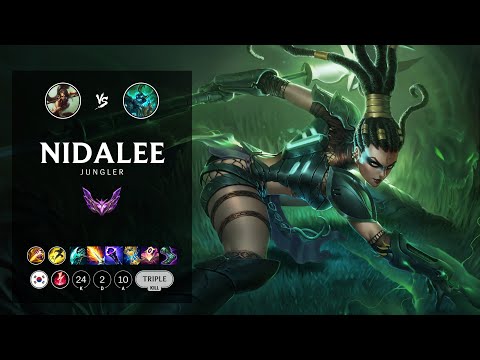 Nidalee Jungle vs Hecarim - KR Master Patch 12.19