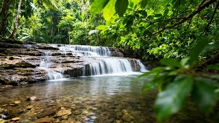 Soothing Forest Waterfall with Calm Piano | Stress Relief Ambience