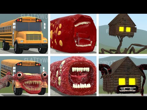 OLD AND NEW UPDATE: THE BLOOP, SEA EATER, BUS EATER BUILDER VS ALL TREVOR HENDERSON BATTLE In GMOD!
