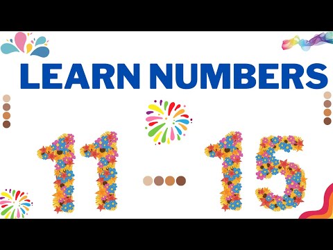 Numbers 11 to 15 - Learn to write and count from 11 to 15 - Tracing numbers 11 - 15