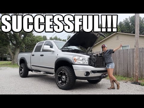 MY WIFE INSTALLED PARTS ON MY 5.9 CUMMINS!!!