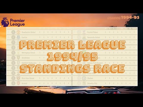 Premier League 1994/95 Season Standings Race