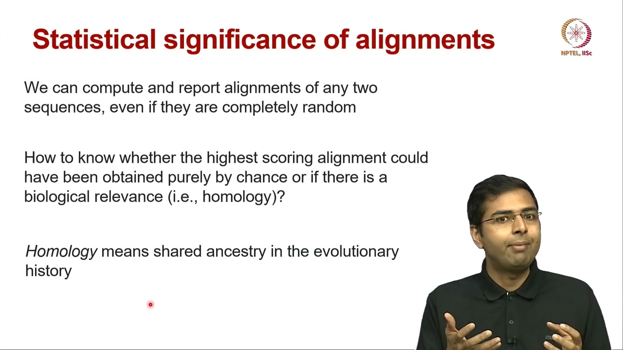 Lec 21 Alignment significance statitstics