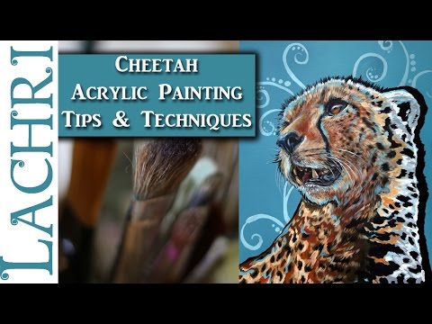 Acrylic Painting lesson - Cheetah in realism & Pop Art w/ Lachri