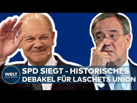 BUNDESTAGSWAHL 2021: Sieg für Scholz und die SPD - Historisches Debakel für Laschet und die Union