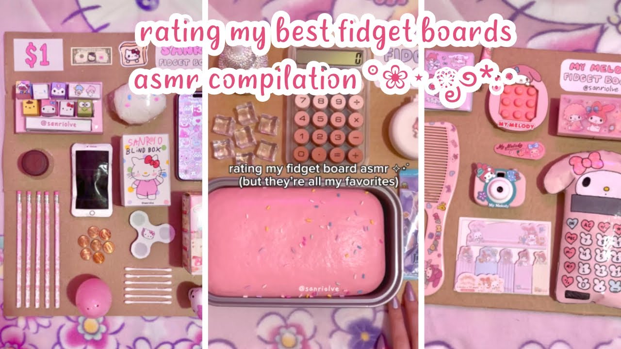 💖rating my best fidget boards asmr compilation | sanriolve