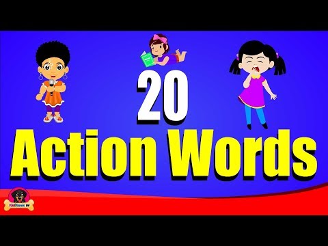 Action Words | 20 Verbs in English | Kid2teentv
