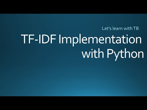 Tf Idf Implementation With Python Machine Learning Natural Language Processing