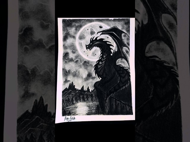 Vídeo relacionado con Epic Dragon Fantasy Art with Full Moon Gothic Style Camiseta