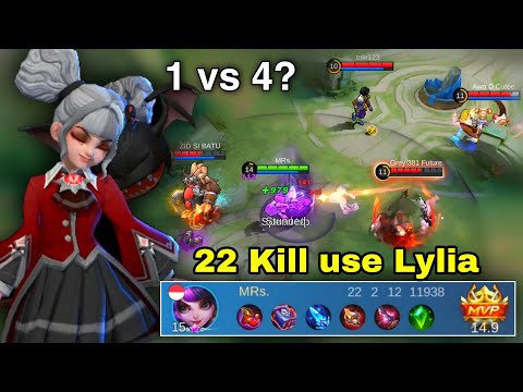 22 KILL!! BUILD LYLIA INSANE DAMAGE SEASON 26 | BUILD LYLIA TERSAKIT 2022 - Lylia Gameplay