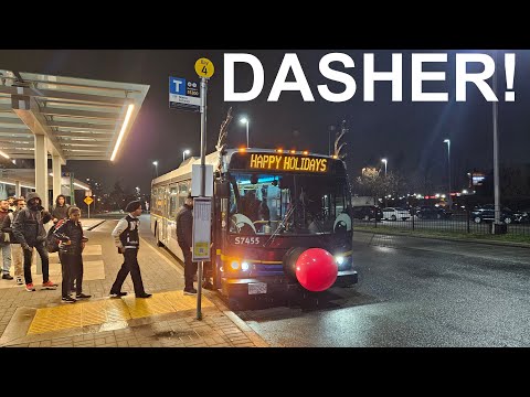 Dasher the Reindeer Bus! - TransLink (CMBC) 2006 New Flyer D40LFR No. 7455 on line 319