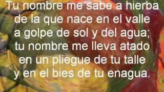 tu nombre me sabe a yerba