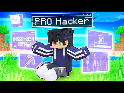 Playing as a PRO HACKER in Minecraft!