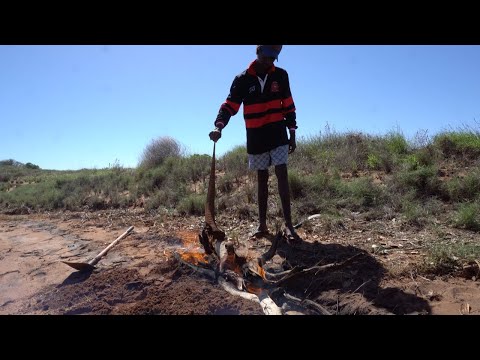 HUNTING A GIANT AUSTRALIAN GOANNA FOR FOOD // PART 2 // CATCH AND COOK