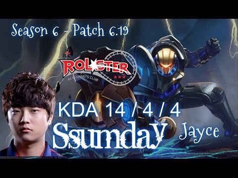 KT Ssumday JAYCE vs PANTHEON Top - Patch 6.19 KR Ranked | League of Legends