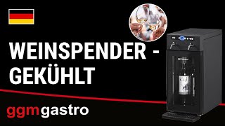 Distributeur de vin - 2 zones de température - réfrigéré - pour 6 bouteilles de vin