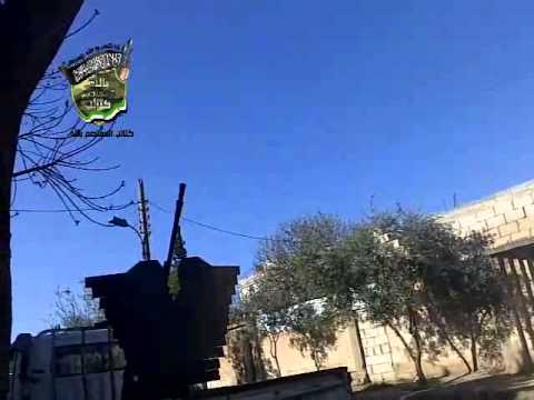 التصدي للطيران الحربي في قرية الكم من قبل كتائب المعتصم بالله في ريف حمص