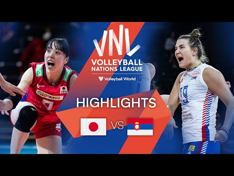 🇯🇵 JPN vs. 🇷🇸 SRB - Highlights Week 3 | Women's VNL 2022