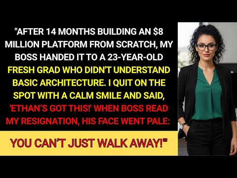 Boss Handed My Project to a Fresh Graduate – My Resignation Broke the Company