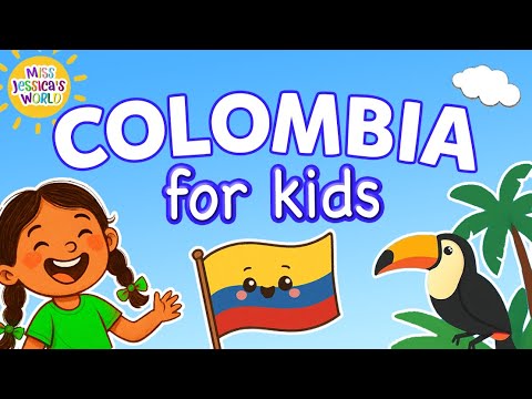 Colombia 🇨🇴 for kids | 5 Fun Facts, Spanish Words, Tasty Arepas, Salsa & more | Miss Jessica's World