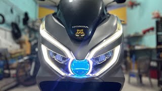 PCX 2018 Độ Bi Led Siêu Sáng Tăng Chỉnh Như Zin và Làm Điện Như Zin tại T23Shop Cần Thơ