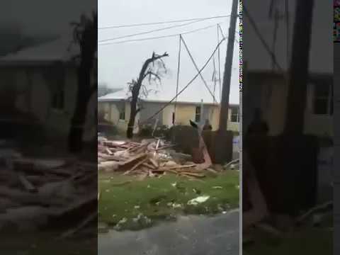 RAW Hurricane Dorian Hits Bahama Islands Category 5 Winds 185 mph September 2019 Video