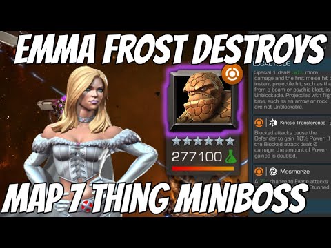 Emma Frost CRUSHES Map 7 Thing Mini Boss!