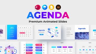 Agenda Animated Presentation Template. PowerPoint and Keynote Infographics.