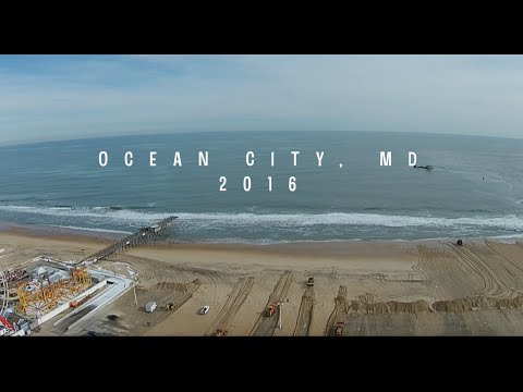 Ocean City MD, Blizzard Damage Aerial View