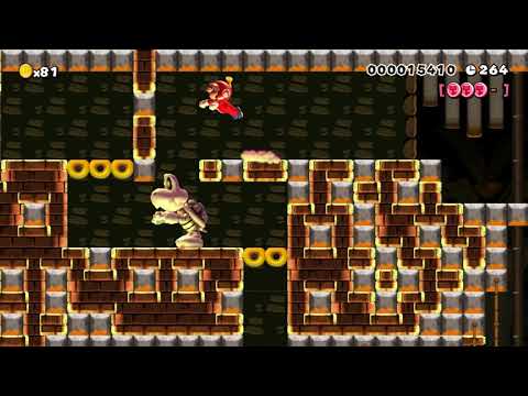 [NSDBU] 1-8 Crunchy Cathedral ⚡️ by Steven ⚡️ SUPER MARIO MAKER Raw GAMEPLAY